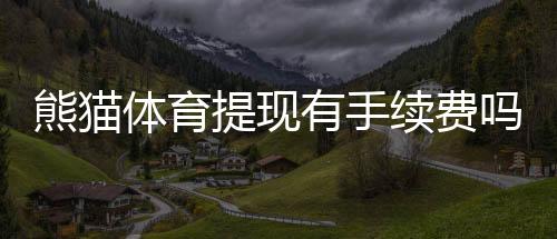 熊猫体育提现有手续费吗？2026最新版手续费明细、免手续费条件与省钱攻略