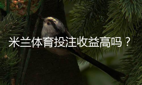 米兰体育投注收益高吗？真实收益分析与风险控制策略
