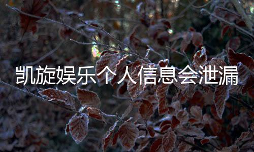 凯旋娱乐个人信息会泄漏吗？资深玩家揭秘平台安全机制