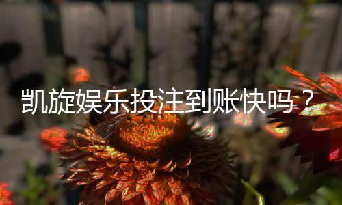 凯旋娱乐投注到账快吗？实测3分钟极速到账体验分享