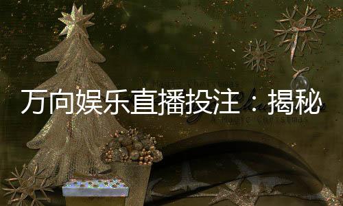 万向娱乐直播投注:揭秘高胜率玩家的实战技巧与策略分享