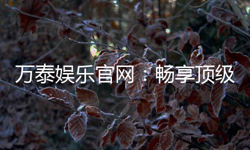 万泰娱乐官网：畅享顶级棋牌电游的尊贵体验
