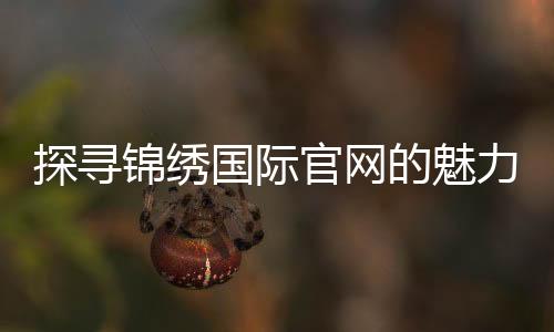 探寻锦绣国际官网的魅力之旅