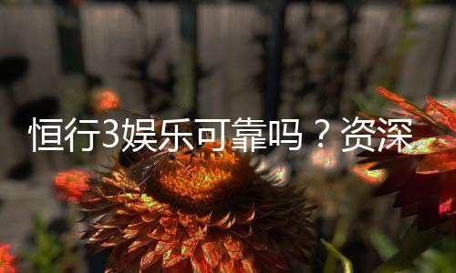 恒行3娱乐可靠吗?资深玩家实测体验与安全分析