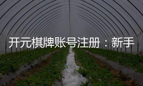 开元棋牌账号注册：新手必看的快速开户指南