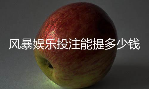 风暴娱乐投注能提多少钱？揭秘提款额度与到账时间