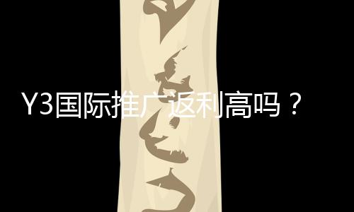 Y3国际推广返利高吗？最新返利比例、领取条件与风险解析